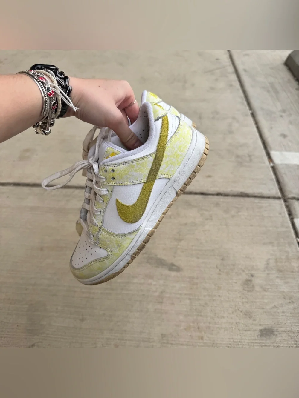 Yellow & White Nike Dunk Low